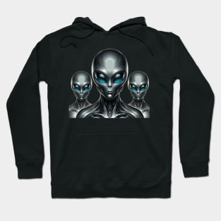 Galactic Envoys: The Grey Aliens ntelligentsia Hoodie